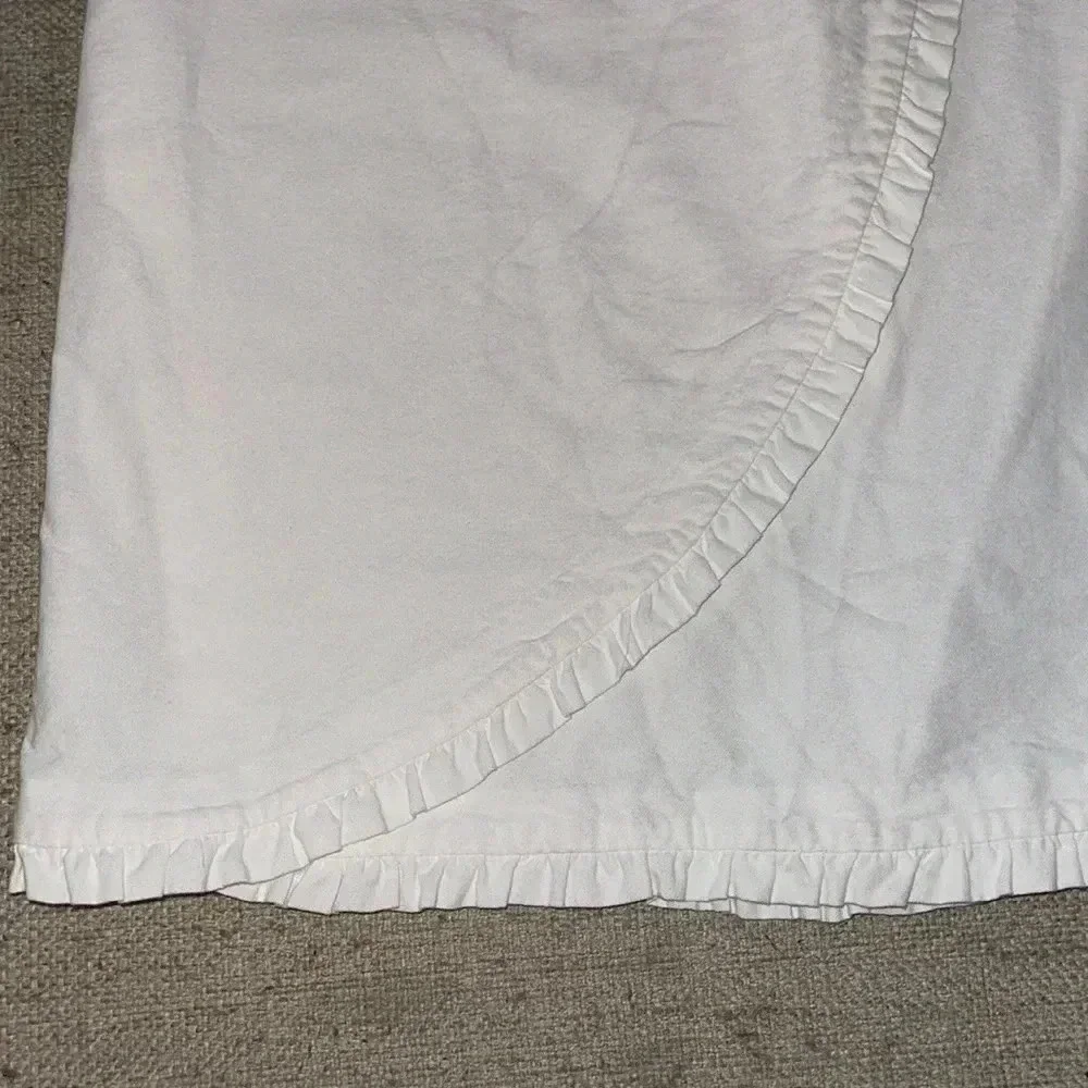 J Crew Mercantile Women's Oxford Fixed-Wrap Ruffle Tulip Skirt - size 10…